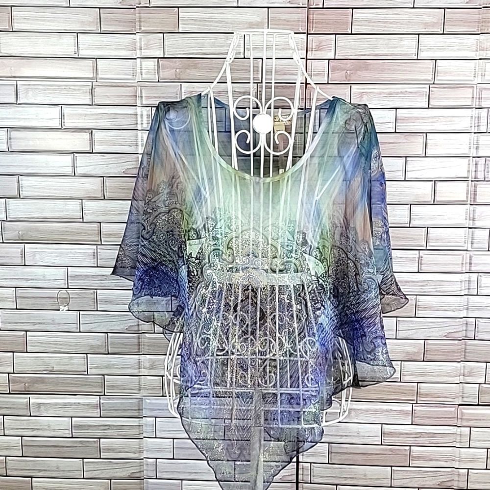 Live and let Live sheer shawl Size S